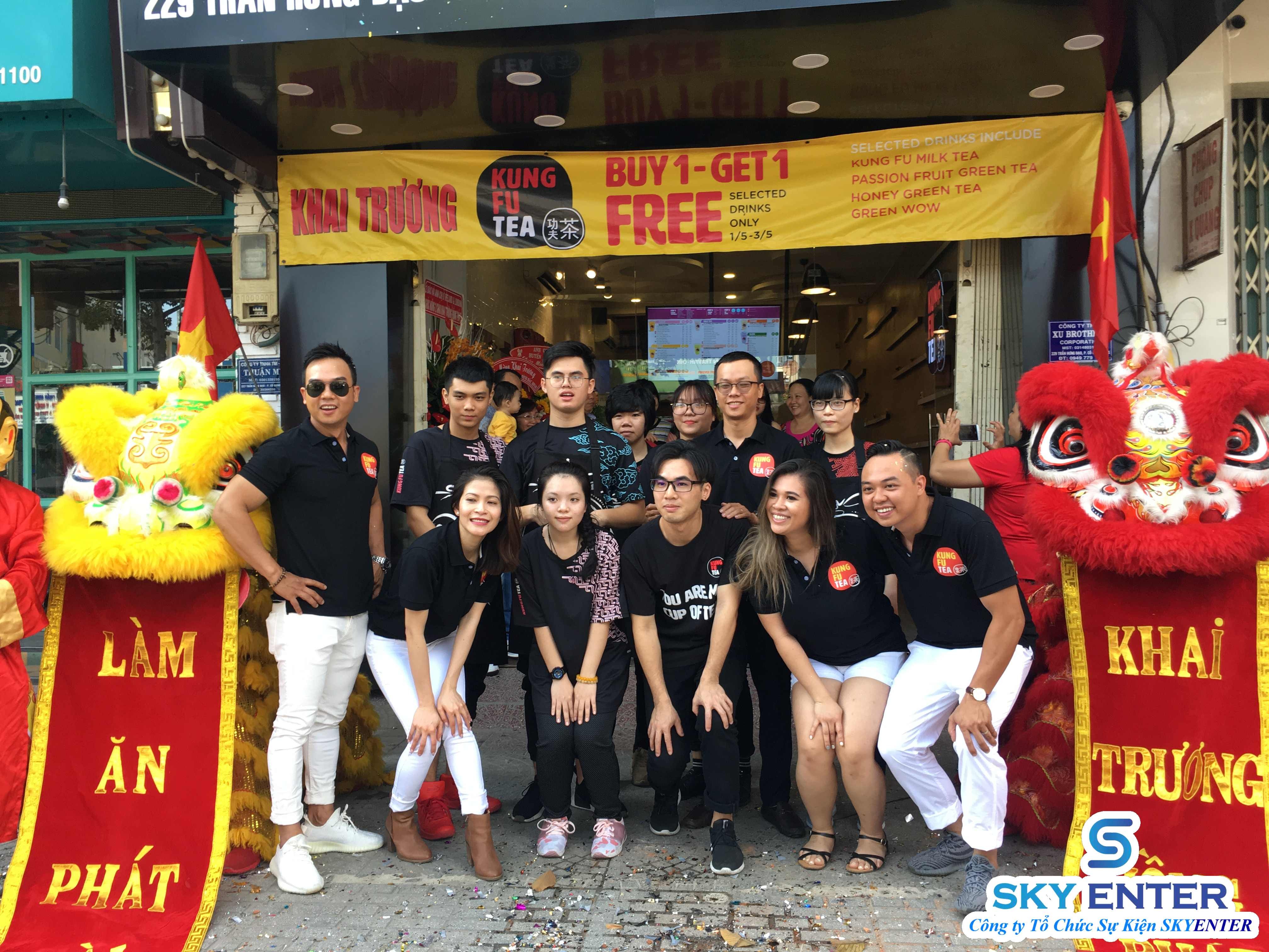 tổ chức sự kiện khai trương kungfu tea